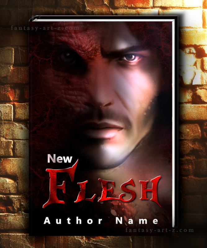 Dark horror book cover featuring intense close-up portrait of half a man and half a reptile with glowing red eyes and dramatic shadowing in red and black tones