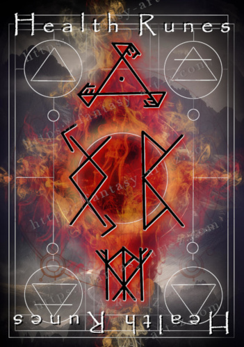 Health Rune Strong Oak - printable free digital download a fantasy-style magical rune design for health, endurance and vitality