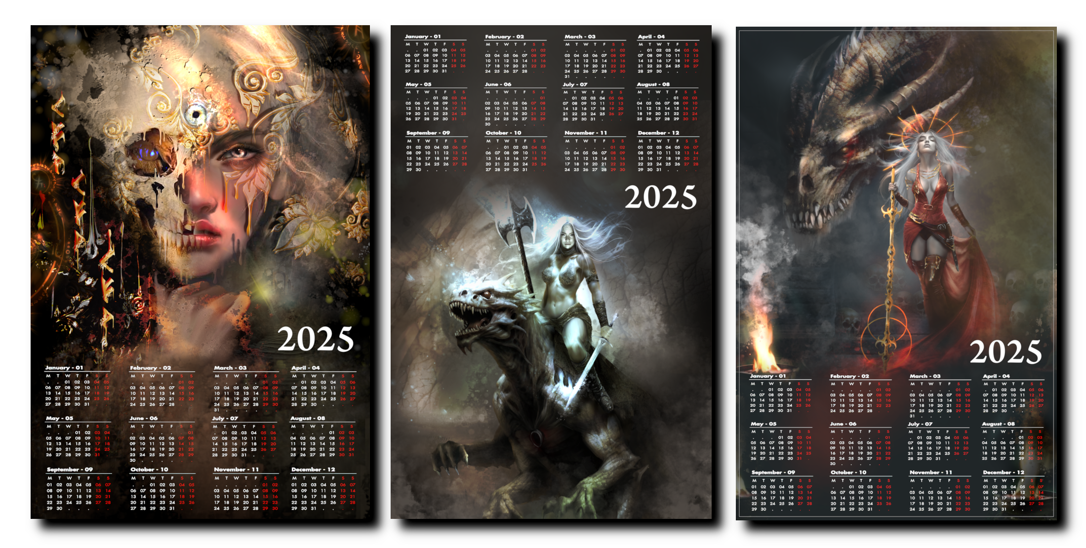 examples of fantasy ar calendars