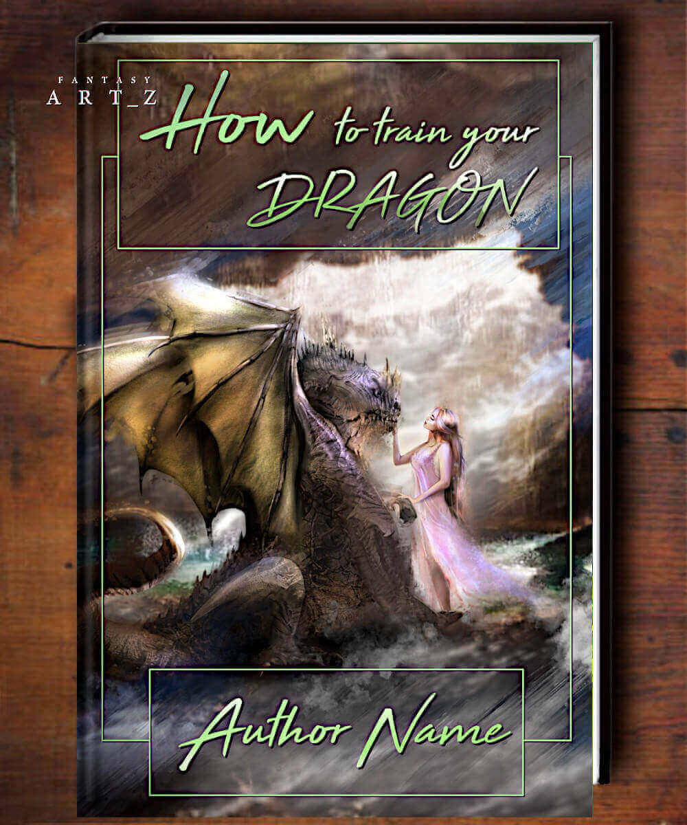 example of a book cover for a fantasy story about dragons