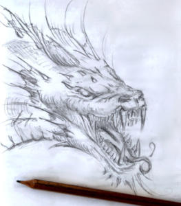 sketch of the dragon