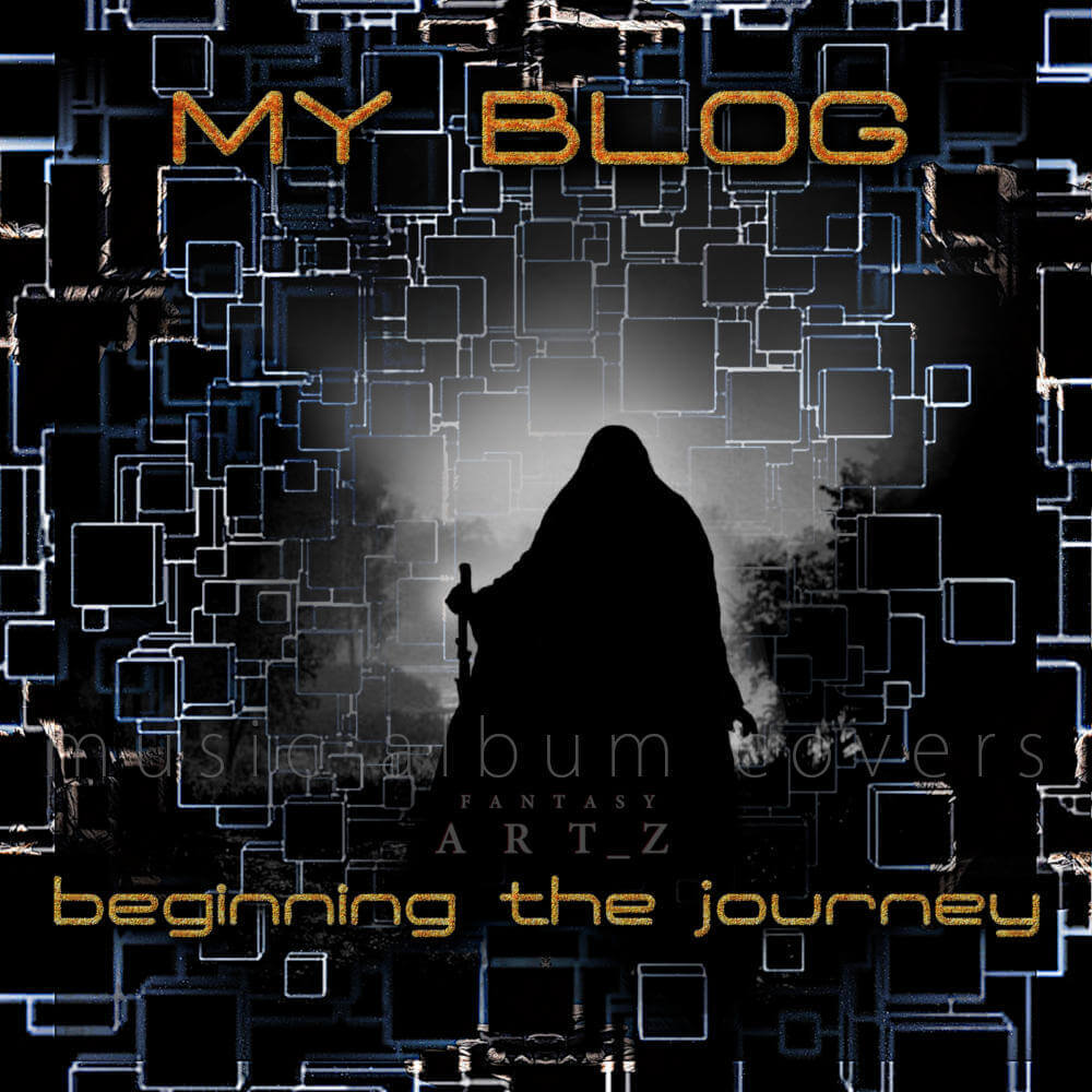Beginning the Journey album cover showing shadowy figure amid glowing digital cube patterns