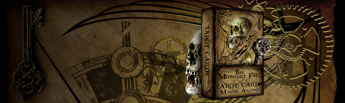 Hand-drawn gothic tarot cards pack The Midnight Fall deck